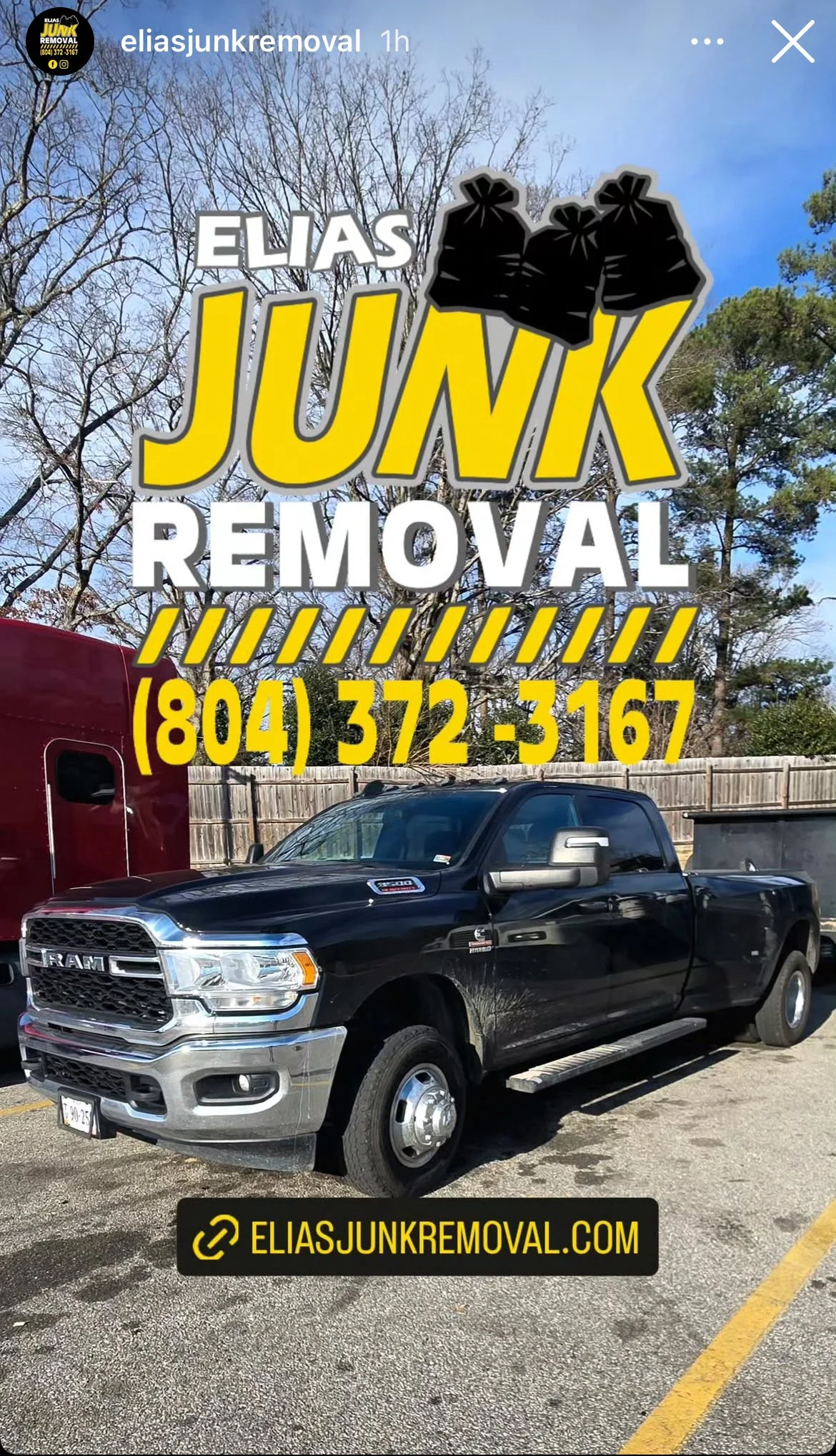 Elias Junk Removal ready to serve the RVA community