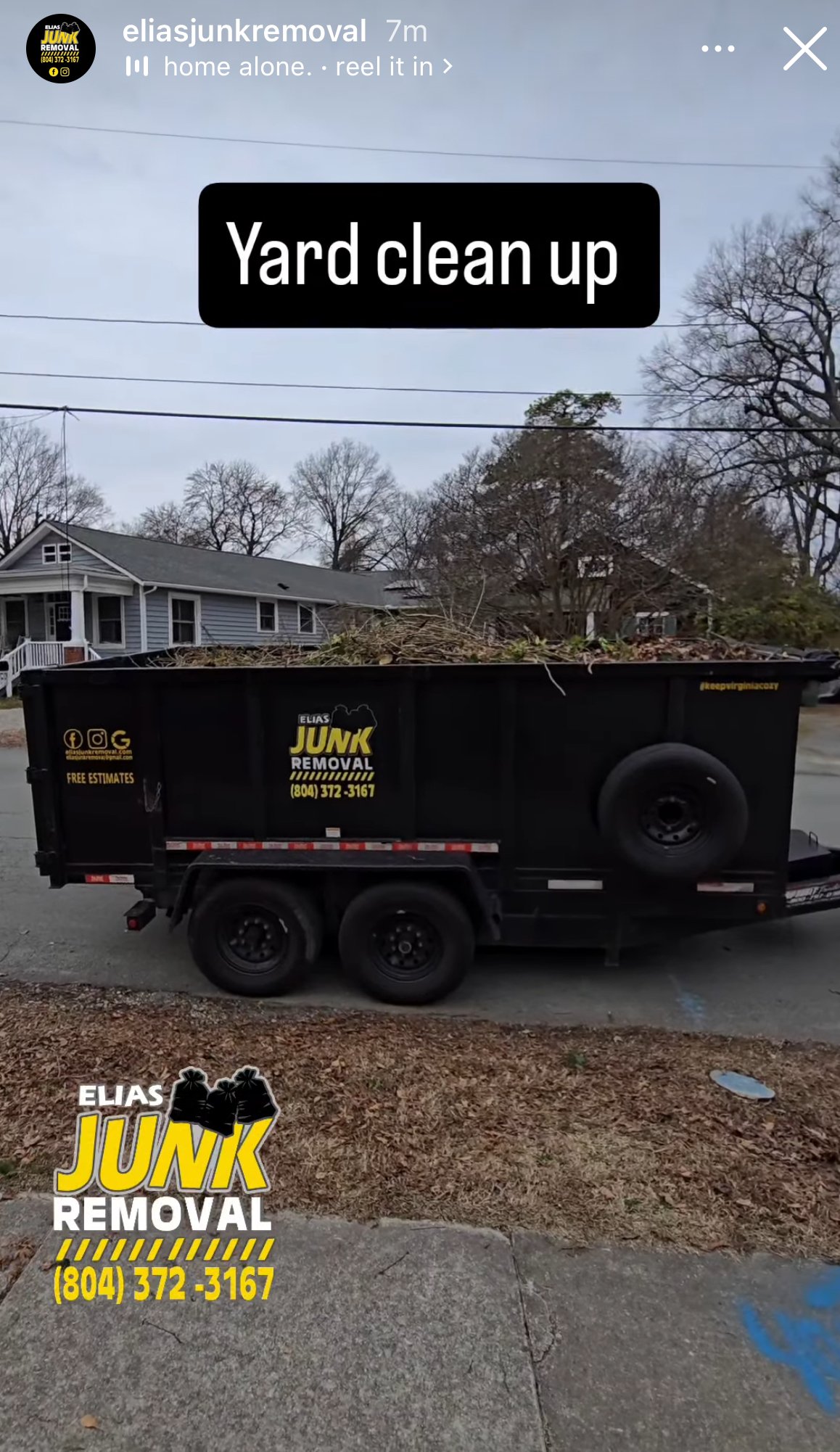 Yard waste removal by Elias Junk Removal in Richmond, VA