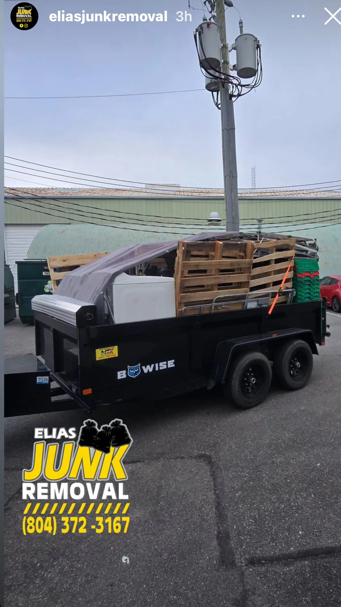 Elias Junk Removal hauling away junk in Richmond, VA