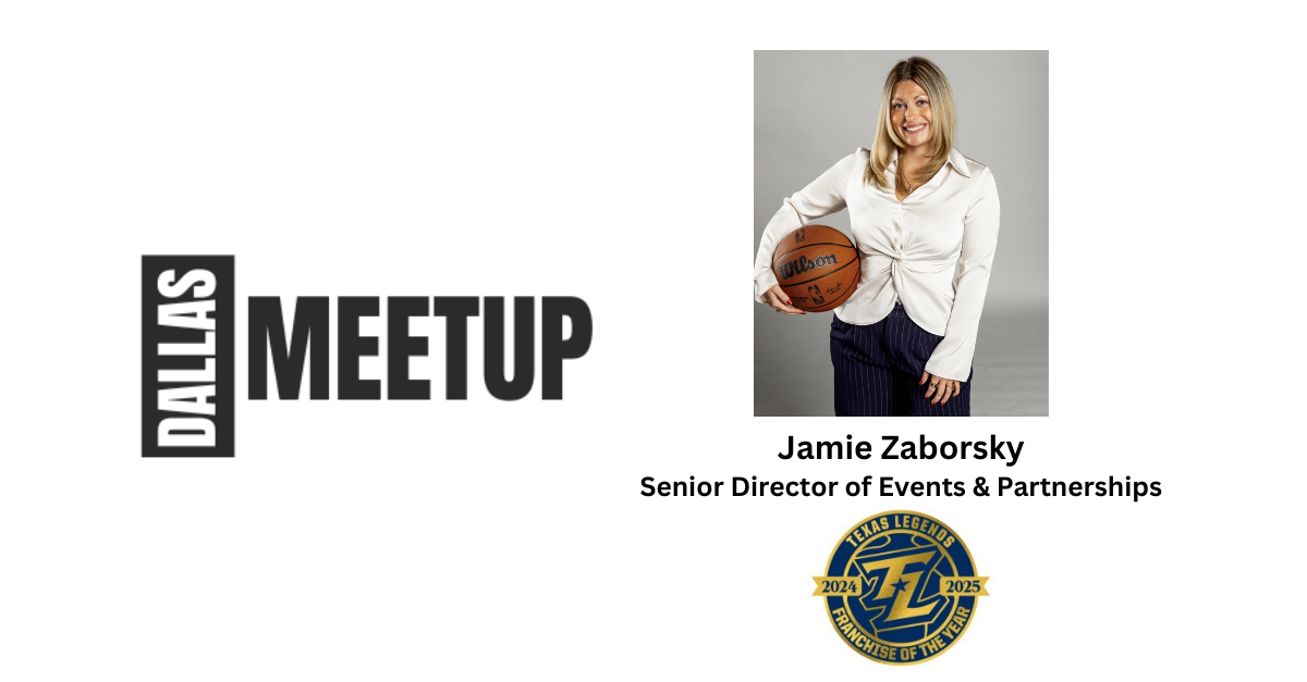 Jamie Zaborsky of Texas Legends to be featured at DallasMeetup