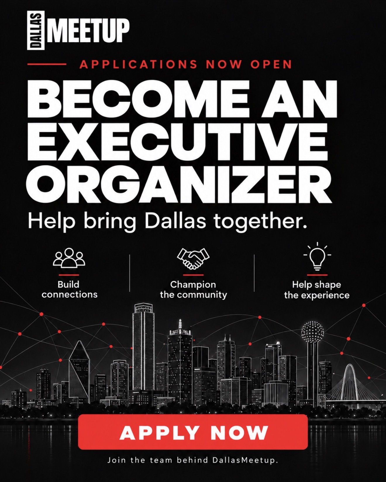 DallasMeetup Opens Applications for 2027 Executive Organizers