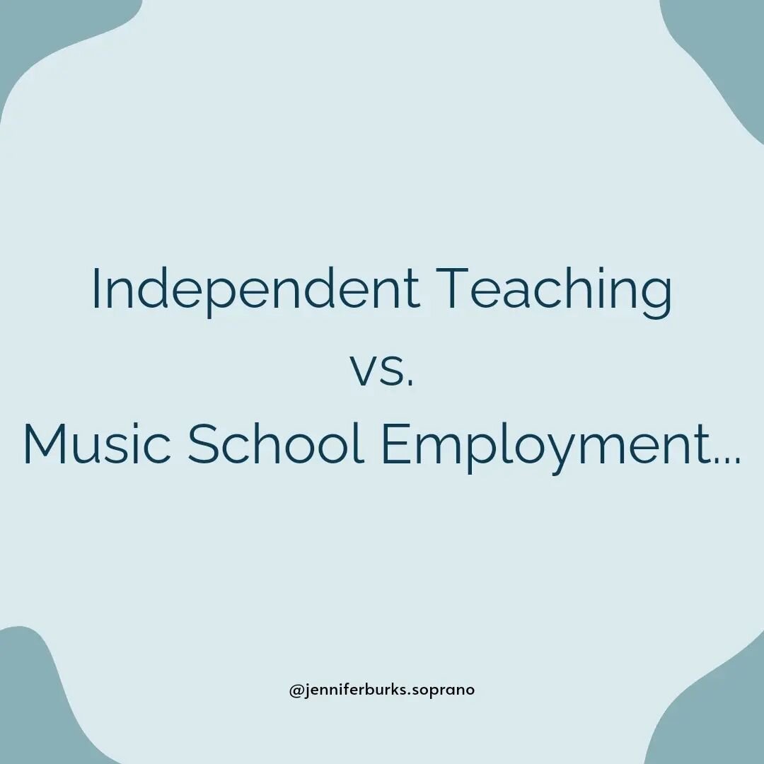 Having trouble deciding where to teach? Look no further!

 I've got over 6 years of experience teaching both independently and at music schools and have compiled the biggest pros and cons of each.

This is a basic picture of each option. Want to dig 