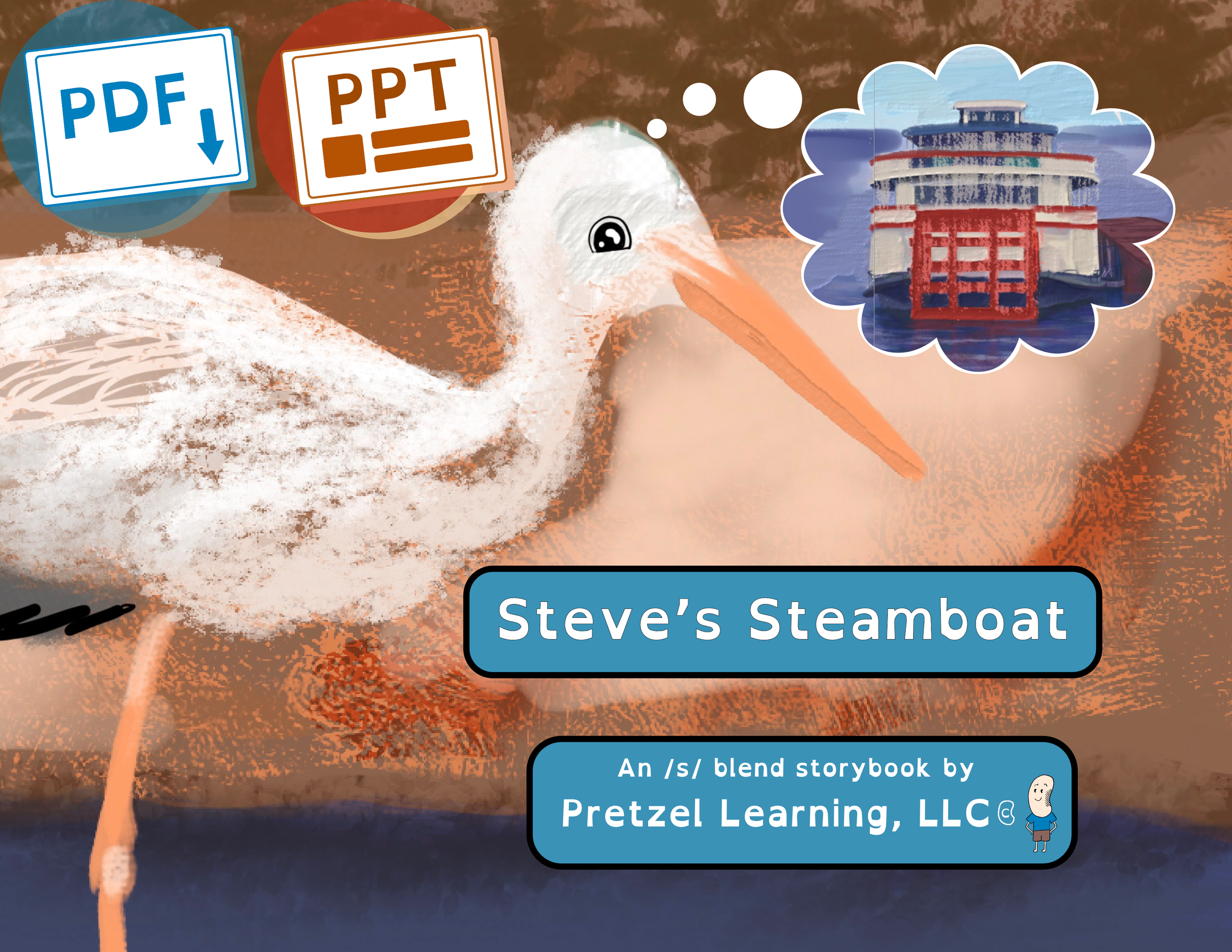 Steve's Steamboat | Digital S-Blend Speech Therapy Storybook (PDF + PowerPoint)