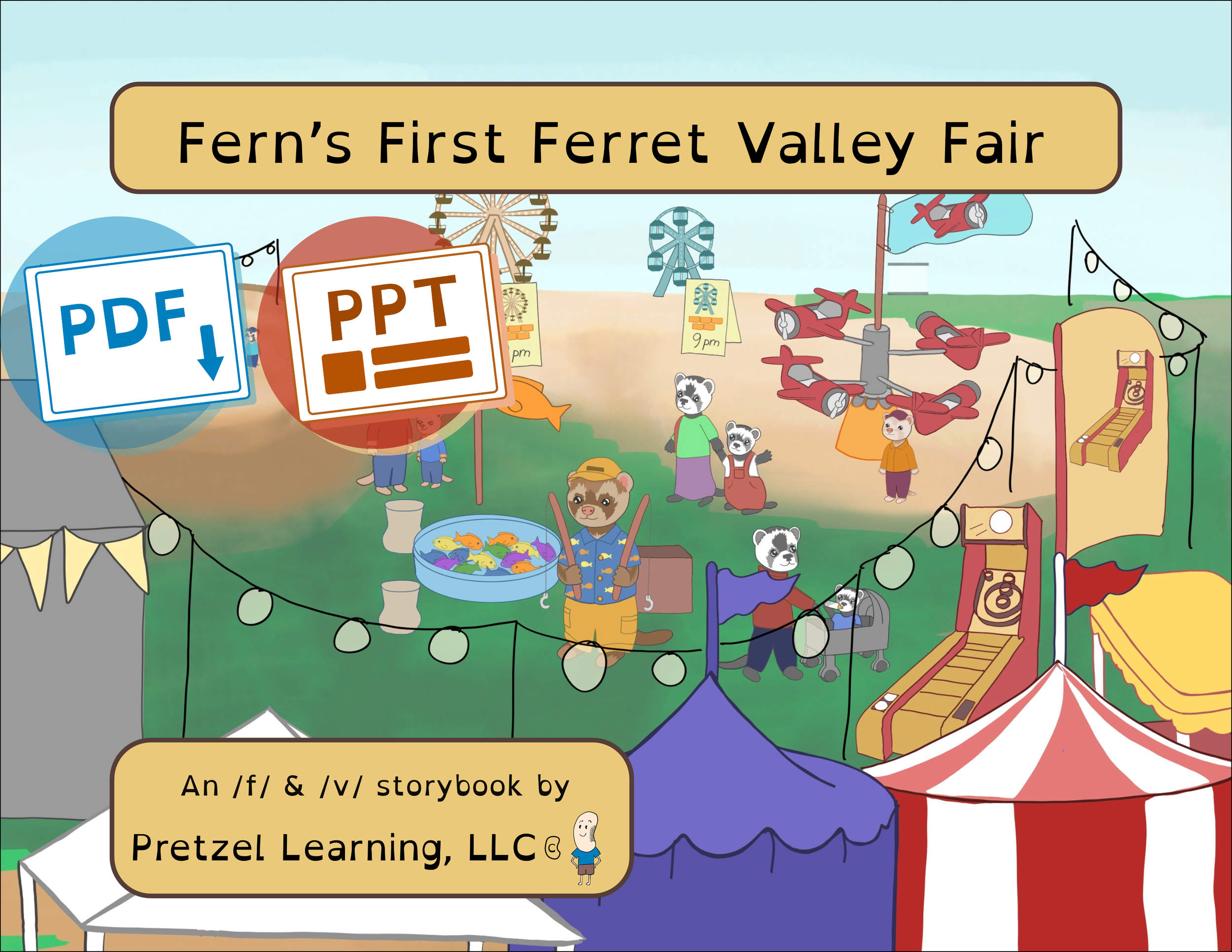 Fern's First Ferret Valley Fair | Digital F & V Articulation Speech Therapy Storybook (PDF + PowerPoint)