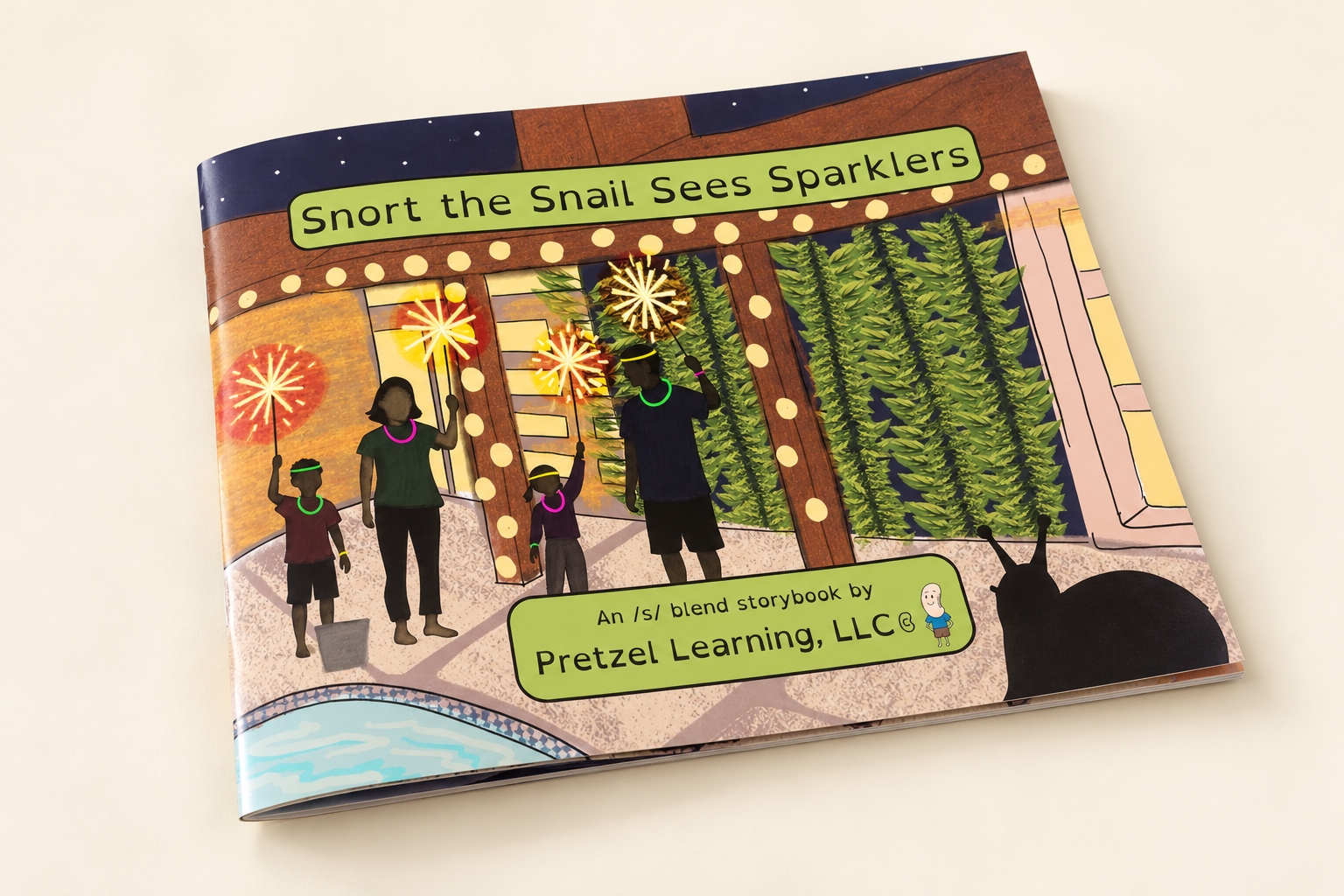PREORDER --- Snort the Snail Sees Sparklers | Printed S-Blend Articulation Speech Therapy Storybook