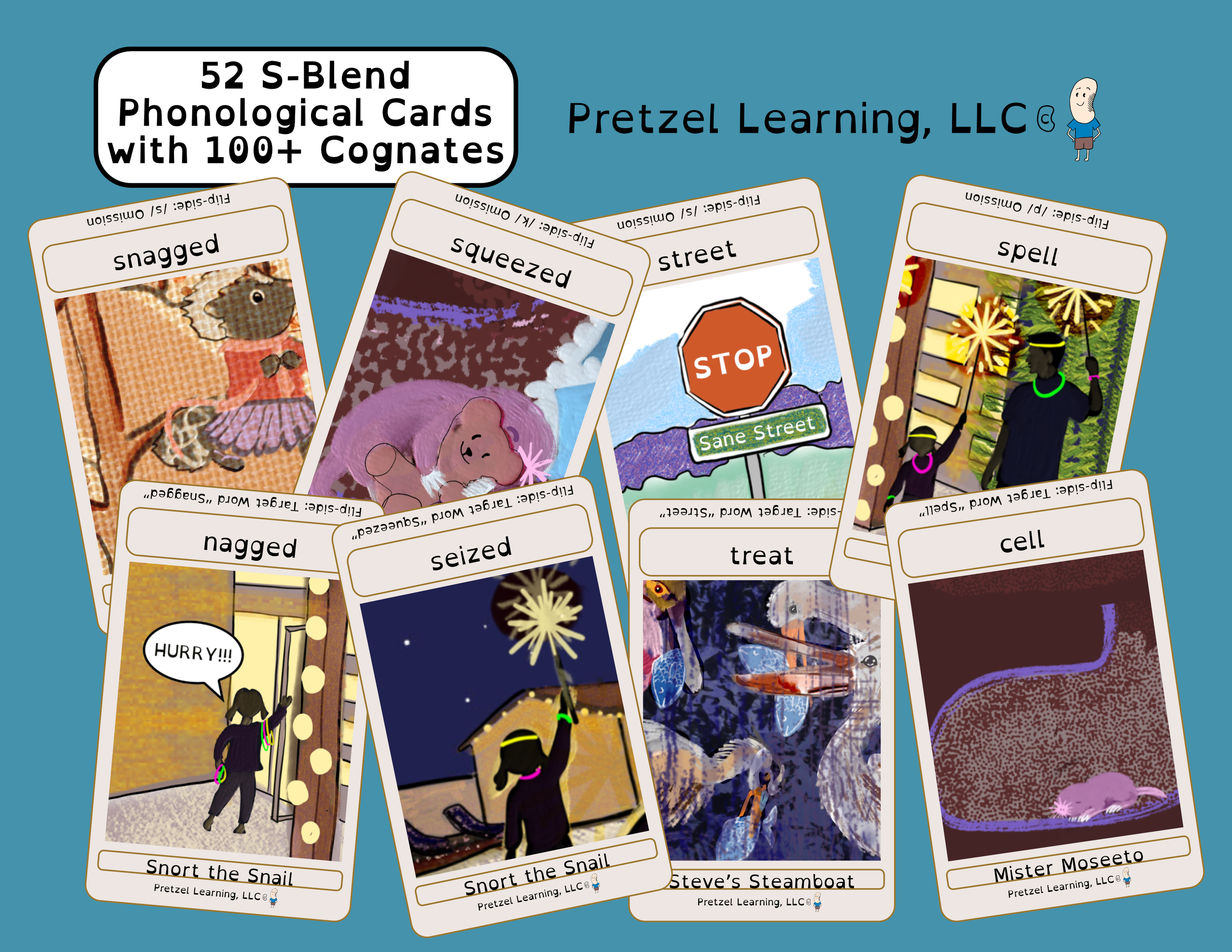 S Blends Minimal Pair Card Game - 4 Stories in One