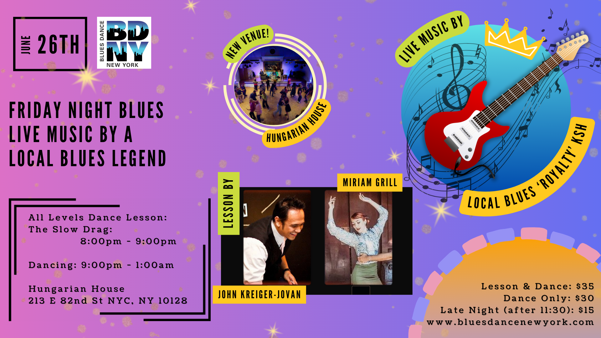 Friday Night Blues - Secret Band: Local Blues ‘Royalty’, KSH!
