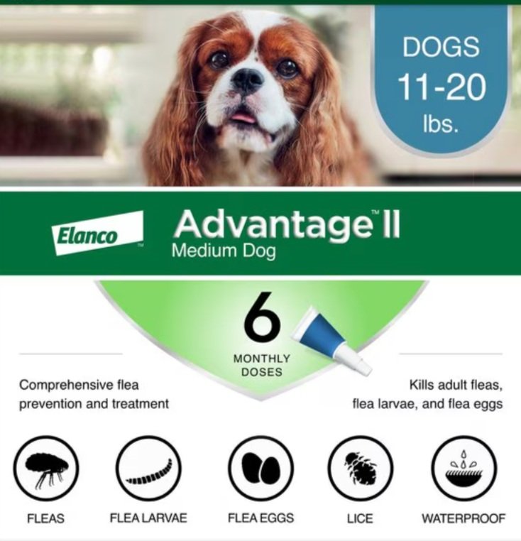 Advantage II (MEDIUM DOG 11-20lbs)
Availability: 1 dose - 1 dose - 1 dose - 1 dose (Eligible for Shipping)