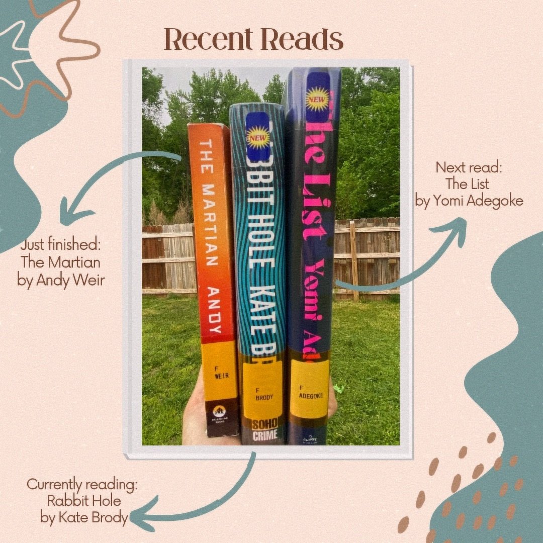 Happy Earth Day! 🌎🌱🌳🌲My current books borrowed! 
-
I finished The Martian by Andy Weir and it was just as good as the movie for me. I loved the narrator, Mark Watney as he&rsquo;s unknowingly left behind and left to fend against the elements of M