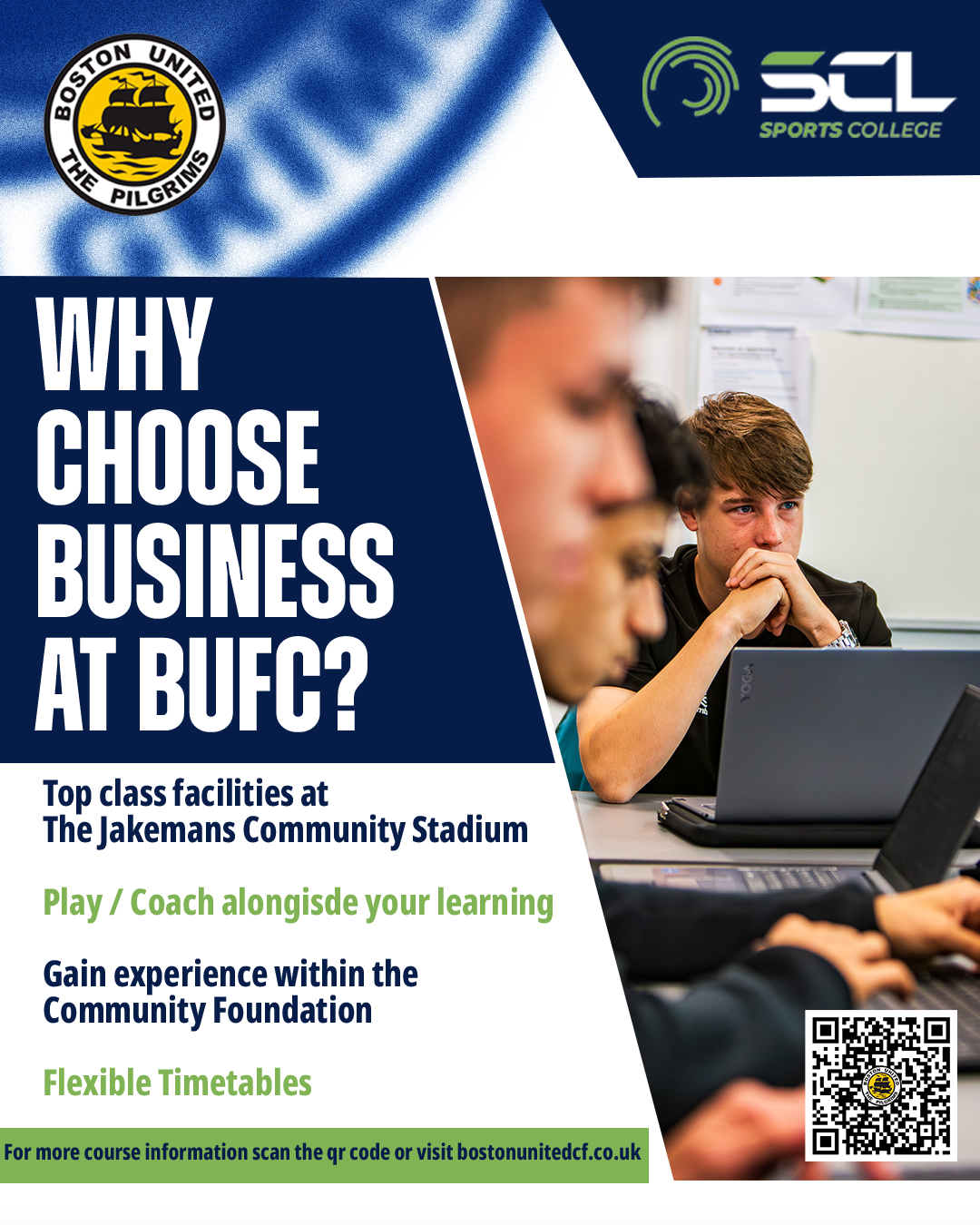 Why Choose Business at Boston United?