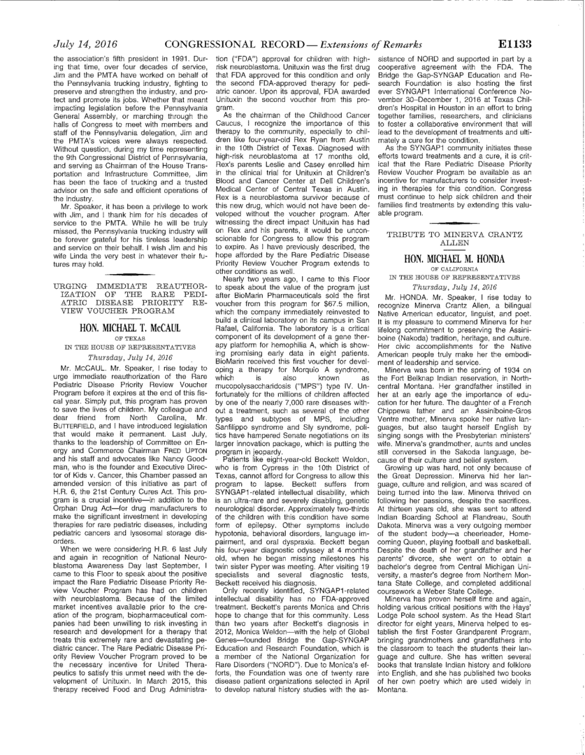 Reauthorization of the Rare Pediatric Disease Priority Review Voucher Program