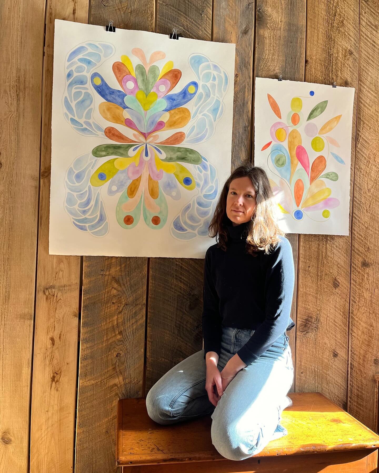 @julialbollinger lives and practices in the magical Blue Ridge mountains of Virginia, and her work partakes in that magic&mdash;though not as you might expect. Watercolour and crayon works&mdash;drawn intuitively through an automatic drawing process&