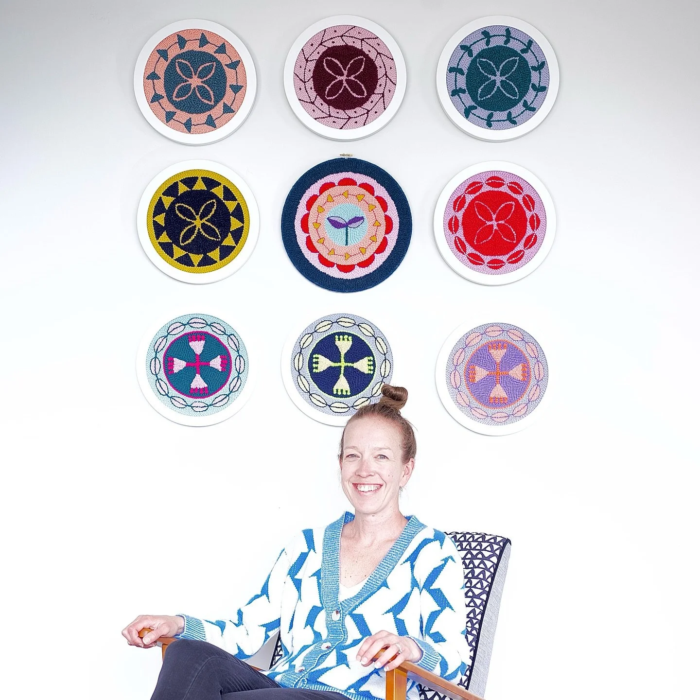 Had the pleasure of meeting with @_natalieholland_ again and diving into her world of tufting and punch needle from across the globe in New Zealand. Her work strikes a beautiful tension—clean, geometric compositions made tactile and soft throug