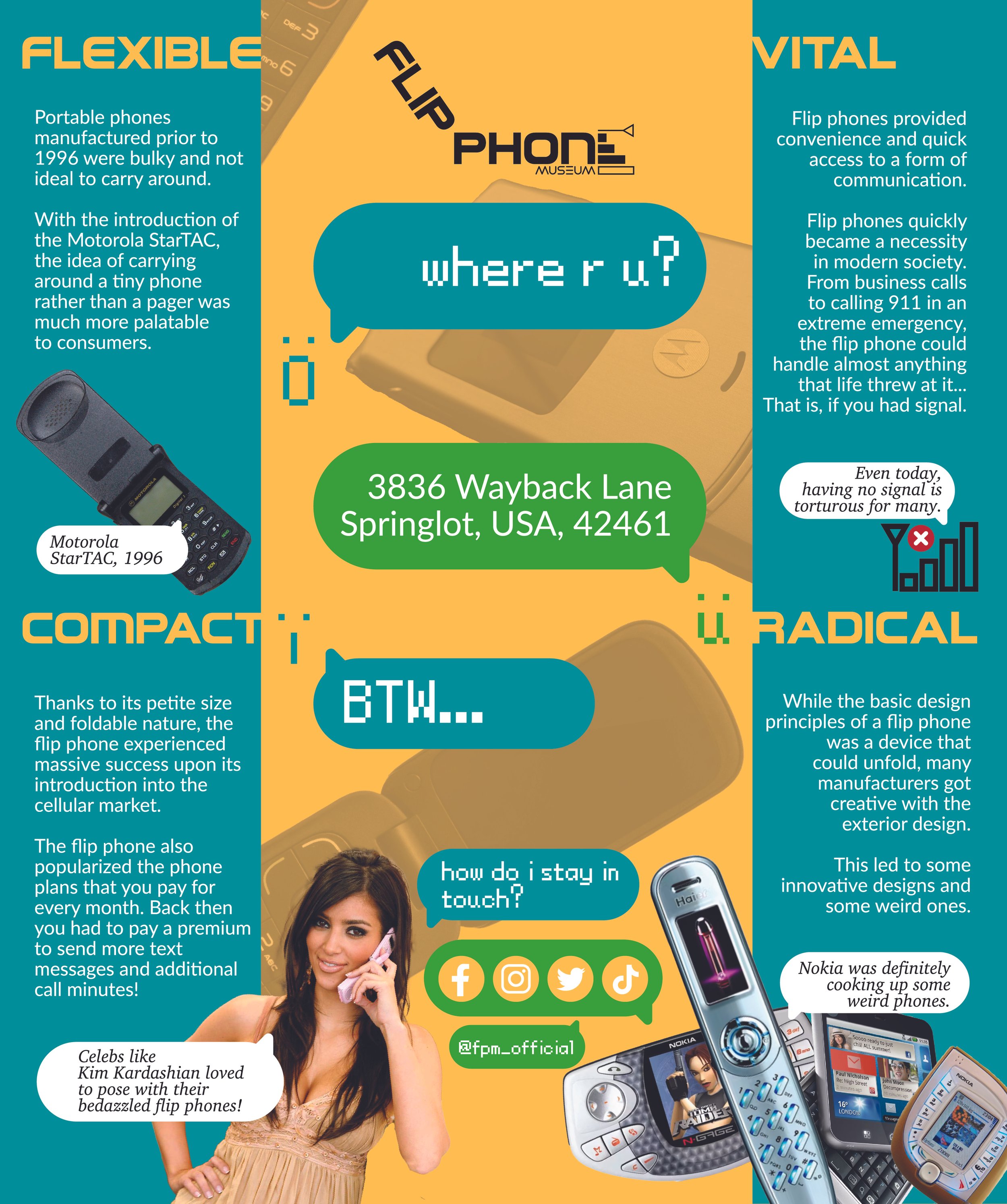 Flip Phone Museum Brochure Inside