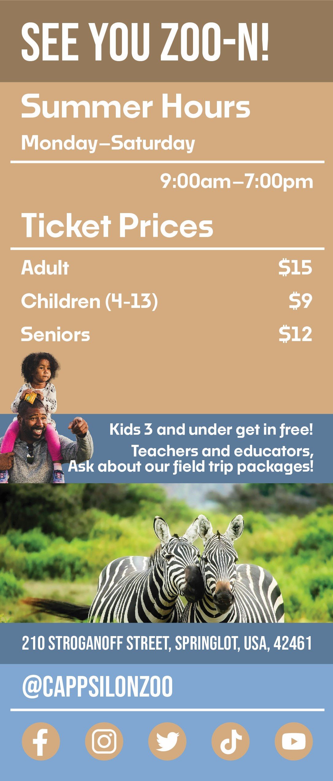 Zoo Pamphlet Back