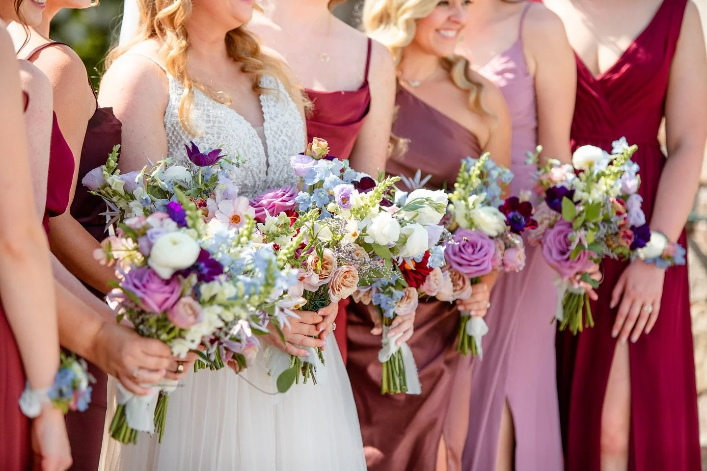Such a happy color palette&mdash;and so unique. None of my other brides chose anything like this, this year. Choosing colors that YOU really love is a beautiful way to enjoy your wedding day&mdash;after all, it is one of the few days in your life tha