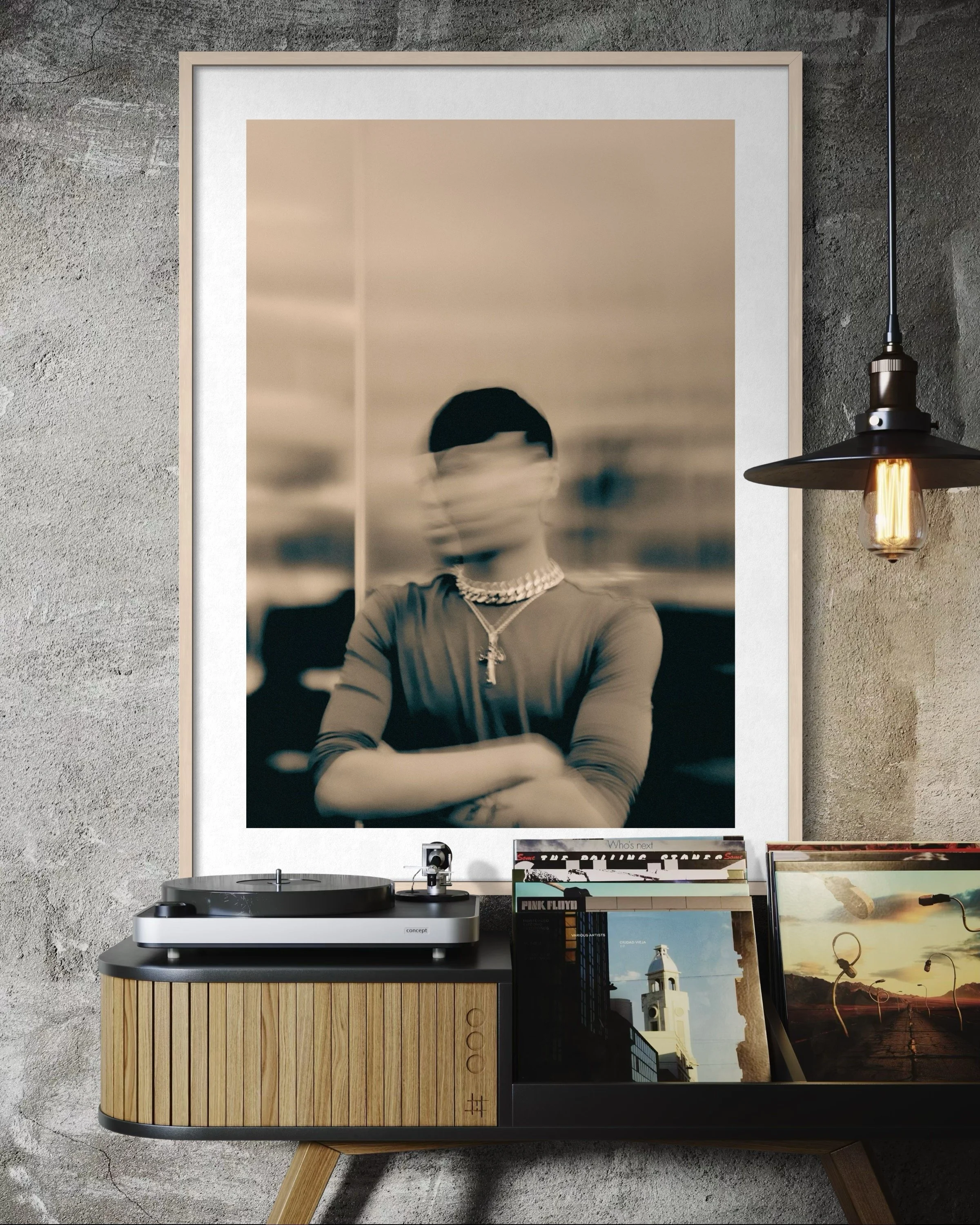 GREENPOINT - Blurred Portrait Vertical Print | LVF COLLECTION | Sepia 24x36