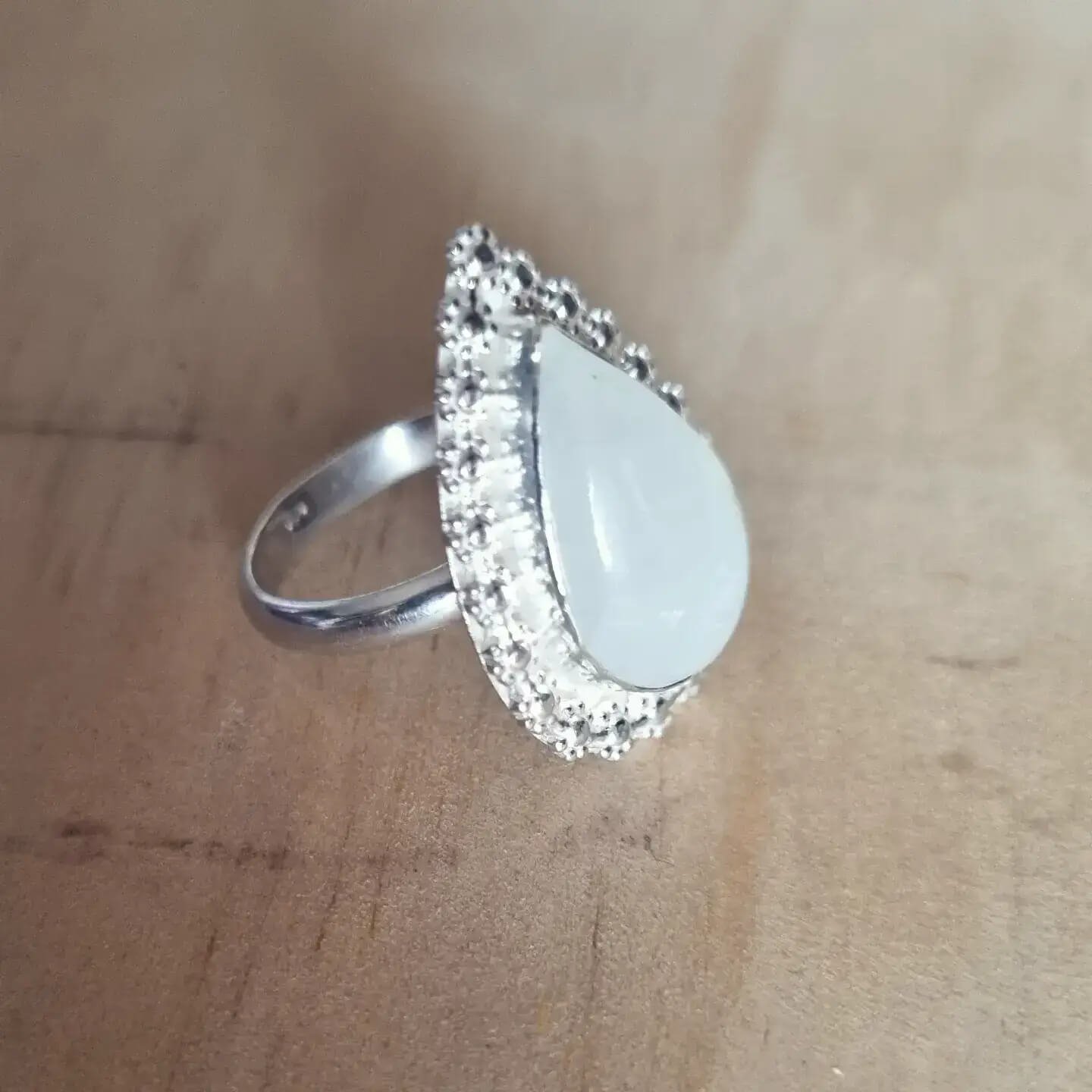 Moonstone Teardrop Ring