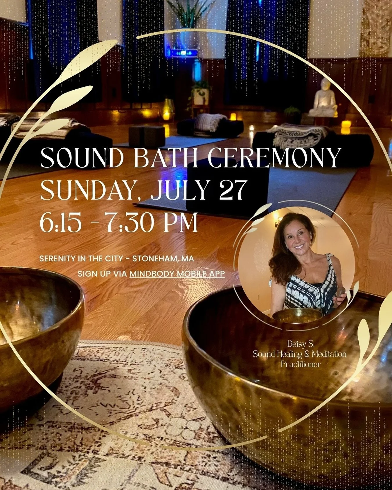 Restore & reset on Sunday 7/27 with a 75 minute Sound Bath Ceremony. This sacred studio space welcomes guests and community with luxurious comfort. Come as you are, embracing meditation as therapeutic tones & sound frequencies wash over you.