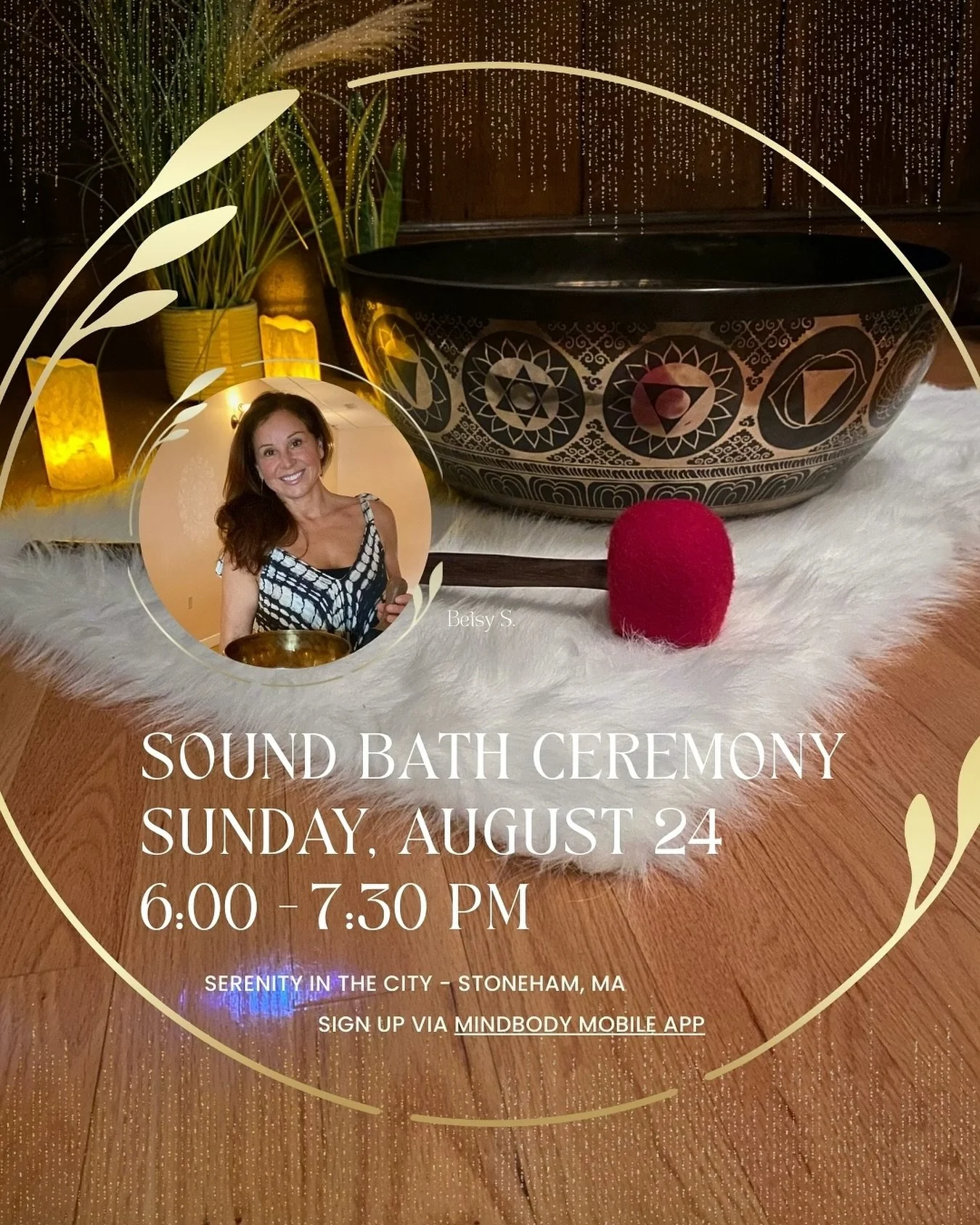Restore & reset at Serenity on Sunday 8/24 with a 75 minute Sound Bath Ceremony. This beautiful community studio welcomes guests in luxurious comfort. Come as you are, embracing meditation as therapeutic tones & sound frequencies wash over yo