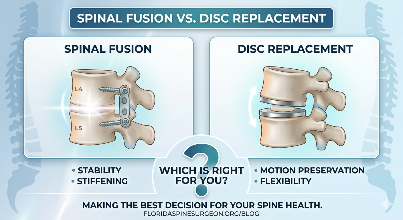 Spinal Fusion vs. Disc Replacement — Which Is Right for You?