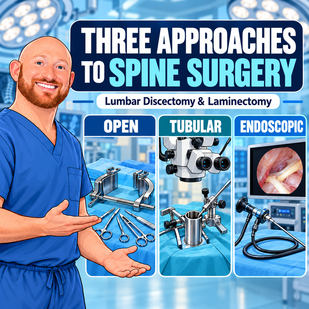 Open, Tubular, or Endoscopic: Three Approaches to Lumbar Discectomy and Laminectomy