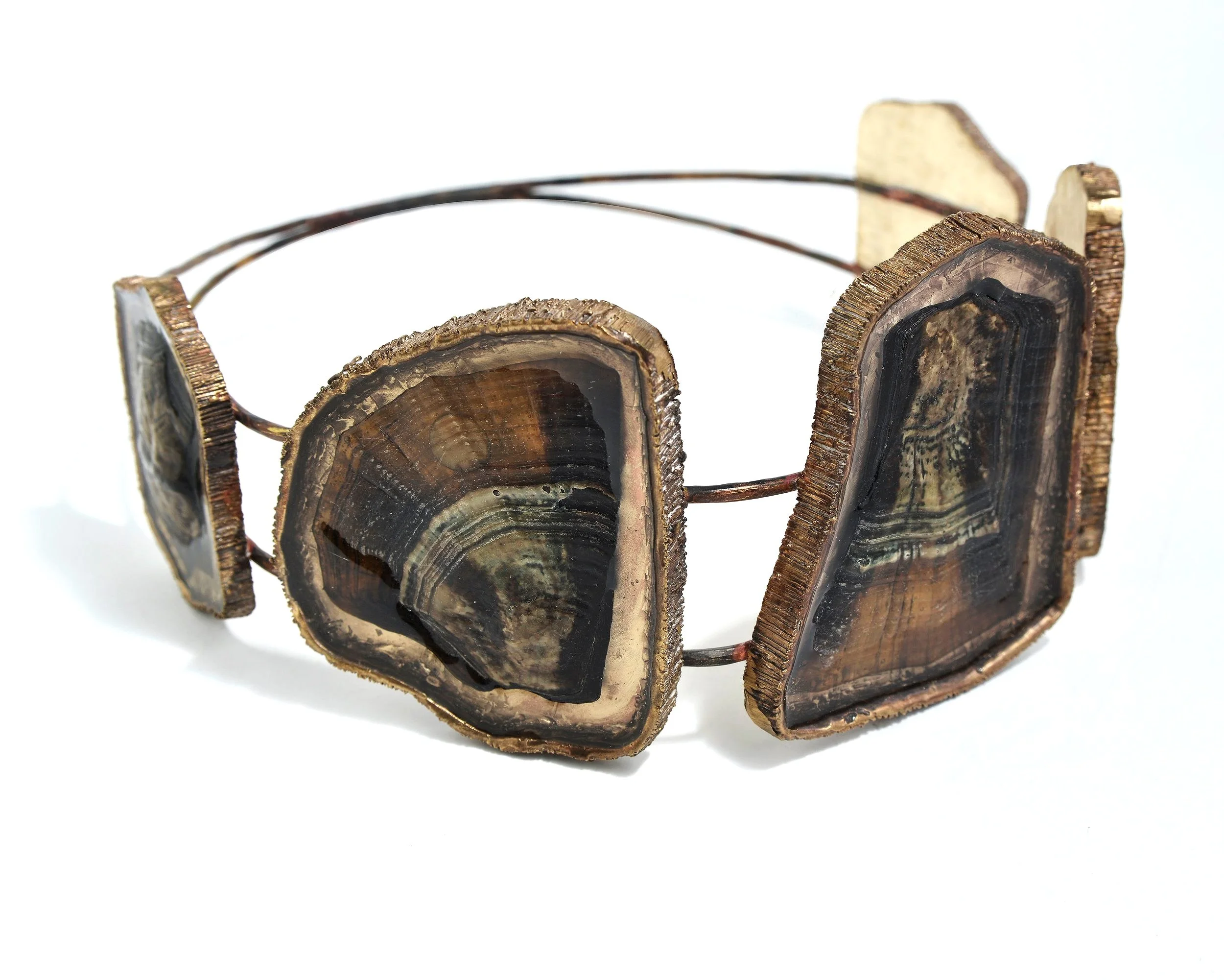 cast bronze, resin, turtle scute