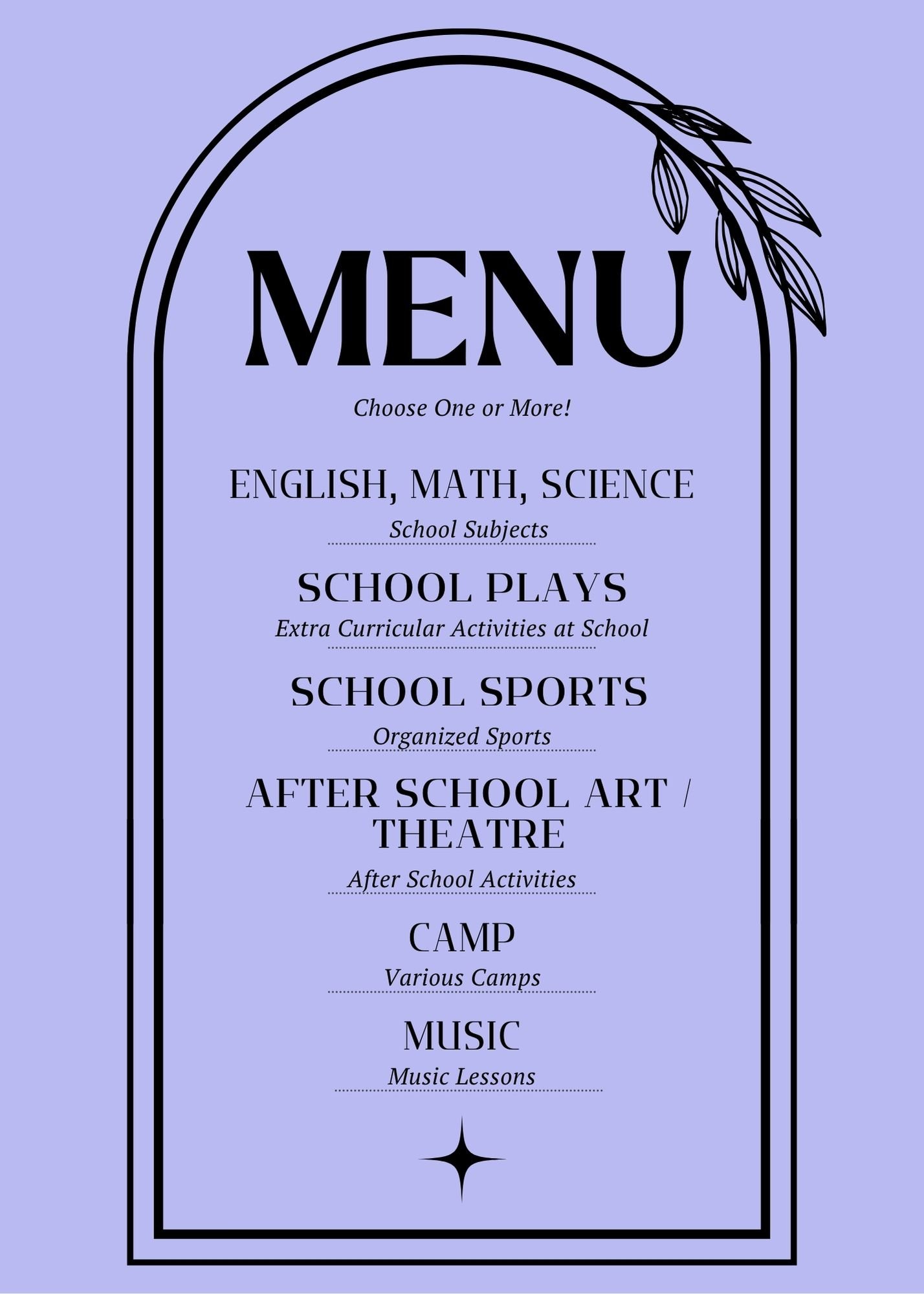 The Menu & the Kitchen