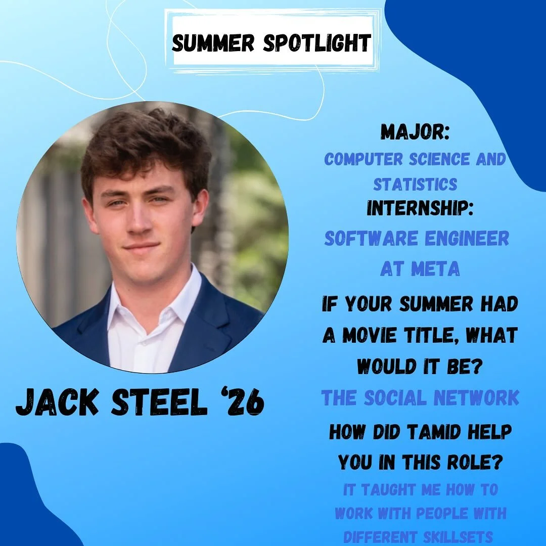 Some spotlights on what our TAMID members have been doing this summer. We can&rsquo;t wait to see you all back on campus soon!