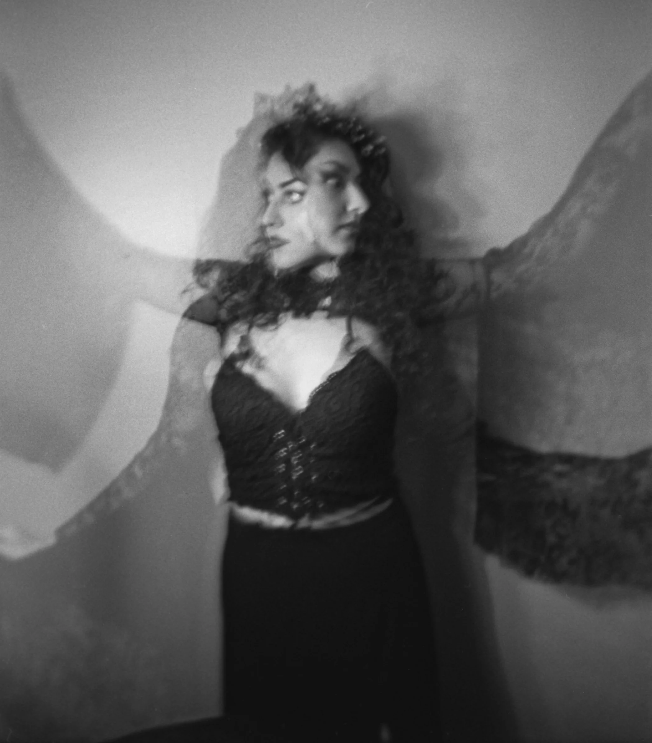 Silver Gelatin Print (2021)
Taken on 120 film with a Holga plastic lens camera.