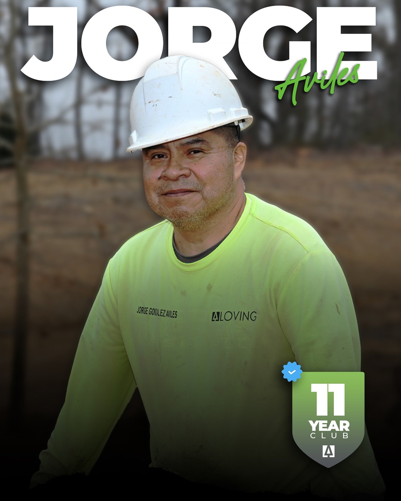 11 years strong 💪

Jorge Aviles is one of the most hardworking and consistent TEAM members in our Landscaping Division across the Carolinas. He takes pride in the quality of his work at every job site and has a sense of ownership that is second to n