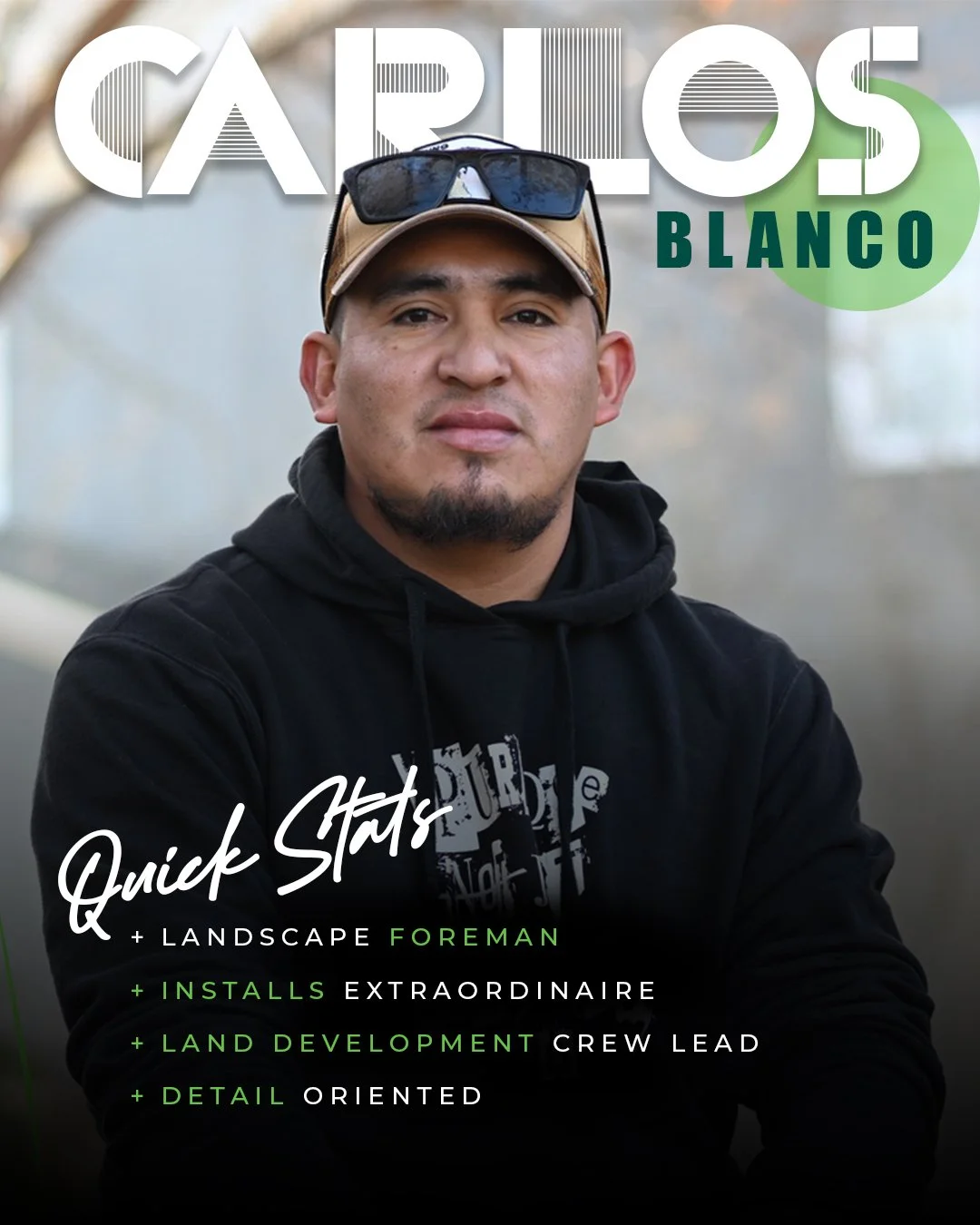 For more than six years, Carlos Blanco has been a driving force within our Landscaping Division in the Carolinas &mdash; leading crews with precision, pride, and purpose.

Carlos is known for his exceptional attention to detail, which is why you'll o
