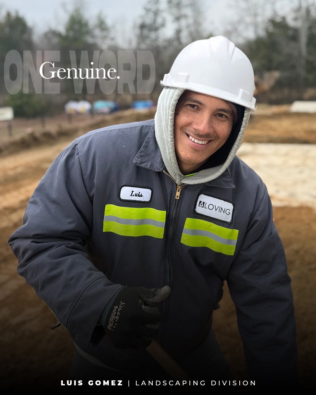 We asked our TEAM to describe Luis Gomez, one of our landscaping crew members, in one word&hellip;

We anticipated hearing words like hardworking, driven, and collaborative. But overwhelmingly, the word of choice was GENUINE.

We love that our TEAM r