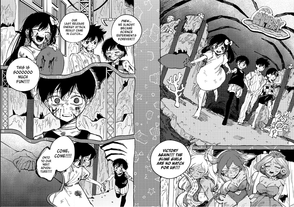 Omori's overwhelmed expression as they zoom through Humphrey covered in blood and wounds.