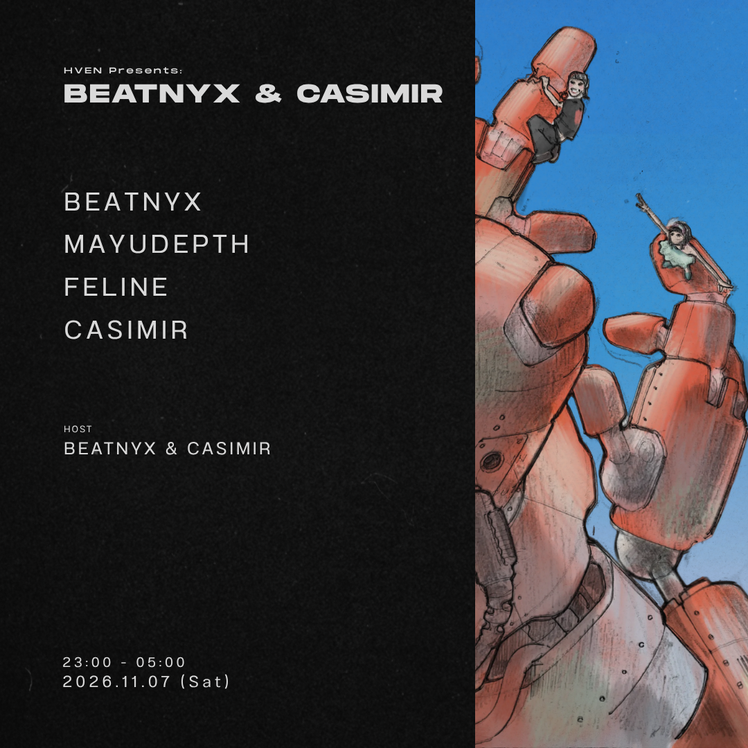 Flyer for BEATNYX & Casimir at HVEN