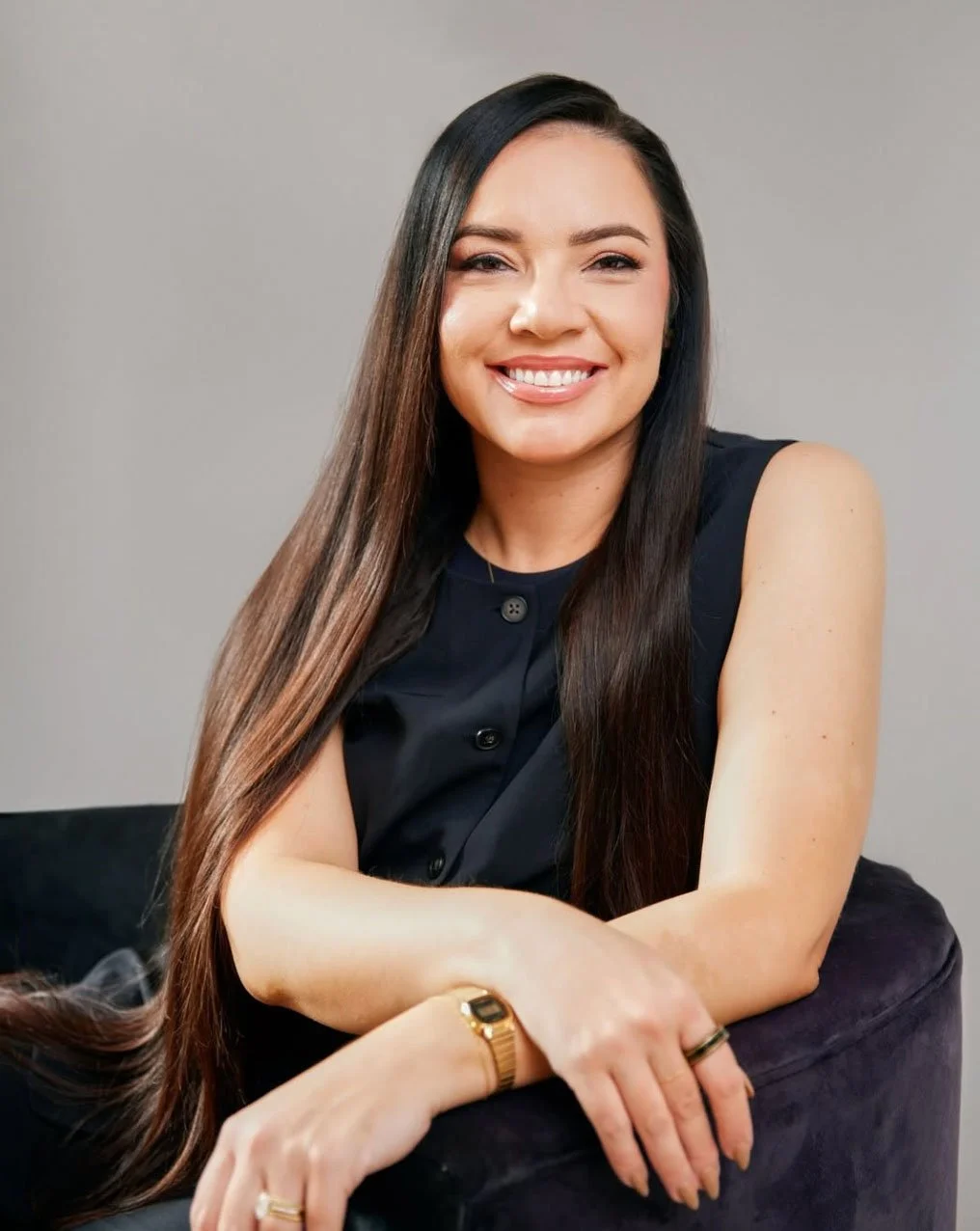 Taylor M. Tieman, trademark and business attorney and founder of Legalmiga Law P.C., in a confident professional portrait