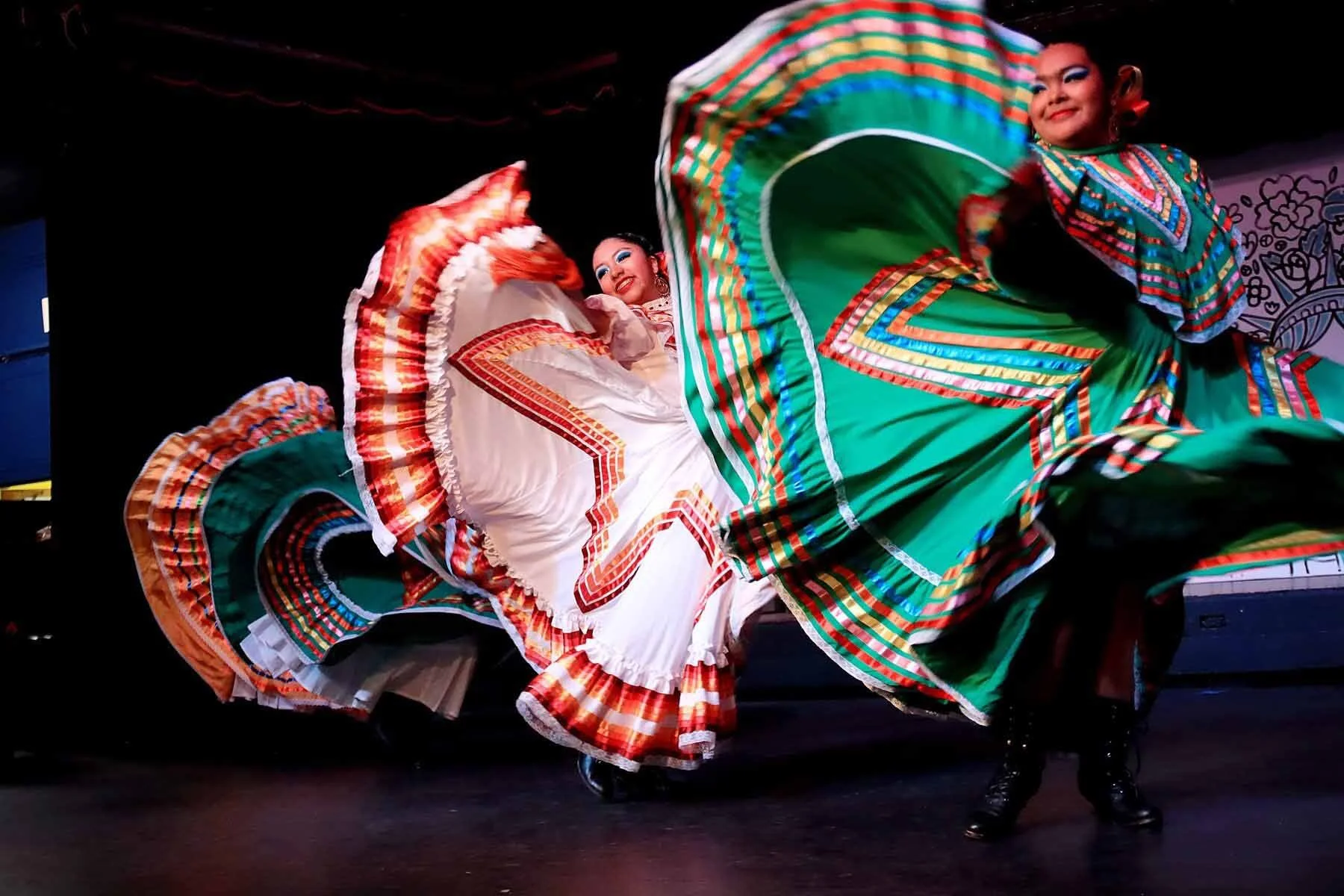 Latino performer dancing Ballet Folklórico at MECA Houston, a multicultural arts nonprofit supported by Houston cultural PR strategy