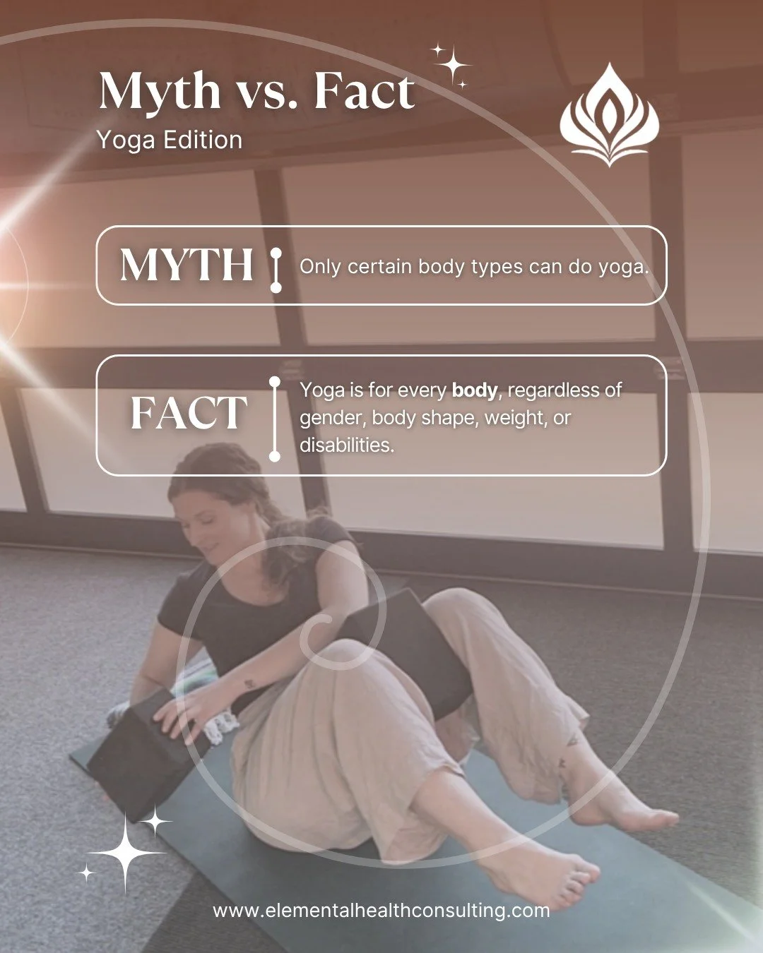 Yoga is for EVERY body. 
Not just the flexible. Not just one shape. Not just one gender.
All bodies. All abilities. All people.

The mat doesn&rsquo;t judge &mdash; it welcomes.
Come as you are. Move how you can. Breathe with intention.

#YogaForAll 