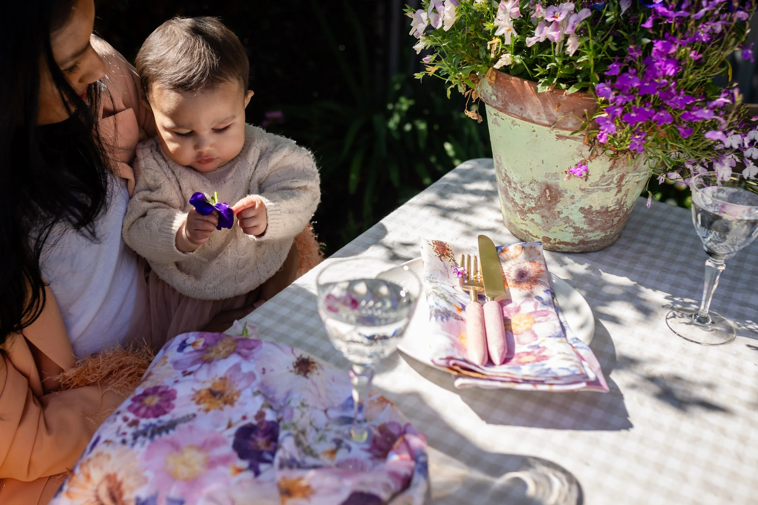 Blooms of Love 100% French Linen Napkins
