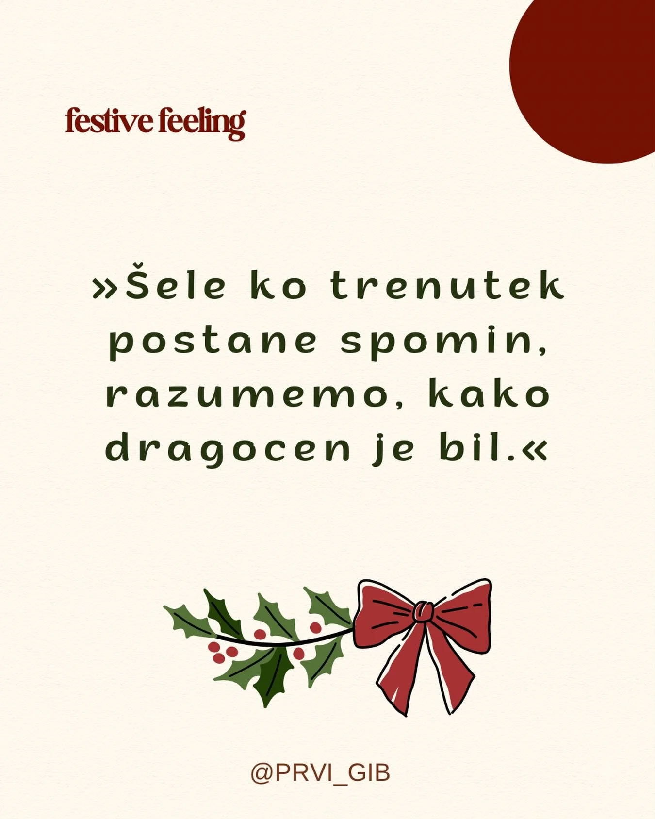 ✨ 𝗗𝗲𝗰𝗲𝗺𝗯𝗲𝗿 𝗷𝗲 𝗺𝗲𝘀𝗲𝗰, 𝗸𝗶 𝗻𝗮𝘀 𝘃𝗲𝗱𝗻𝗼 𝘇𝗻𝗼𝘃𝗮 𝘀𝗽𝗼𝗺𝗻𝗶, 𝗸𝗮𝗸𝗼 𝗱𝗿𝗮𝗴𝗼𝗰𝗲𝗻𝗶 𝘀𝗼 𝘁𝗿𝗲𝗻𝘂𝘁𝗸𝗶, 𝗸𝗶 𝗷𝗶𝗵 ž𝗶𝘃𝗶𝗺𝗼 &mdash; 𝗻𝗲 𝘁𝗶𝘀𝘁𝗶 𝗽𝗼𝗽𝗼𝗹𝗻𝗶, 𝗮𝗺𝗽𝗮𝗸 𝘁𝗶𝘀𝘁𝗶 𝗿𝗲𝘀𝗻𝗶č𝗻𝗶. ✨

Ko postan