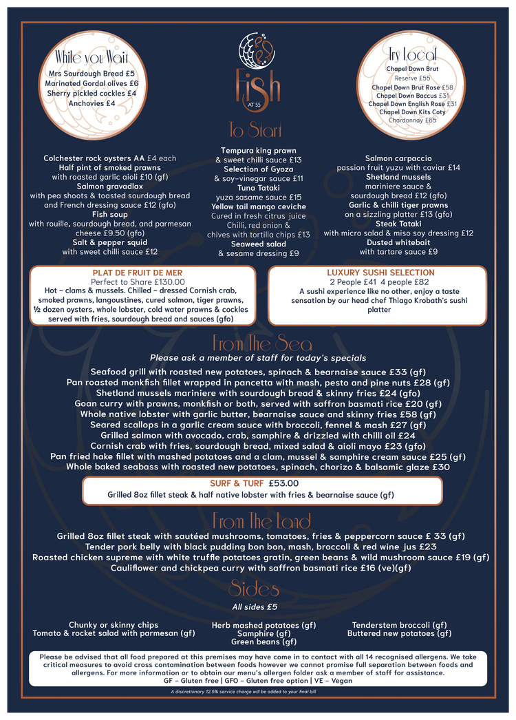 Fish at 55 – Seafood, Sushi & Valentine’s Dining in Rochester