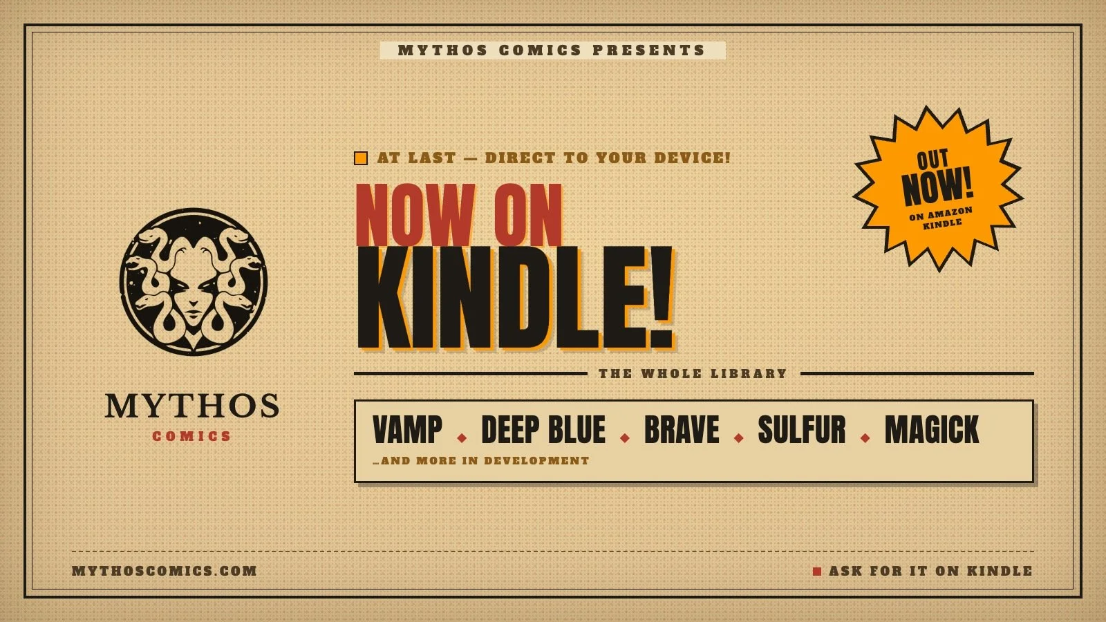 Mythos Comics Is Now on Kindle!