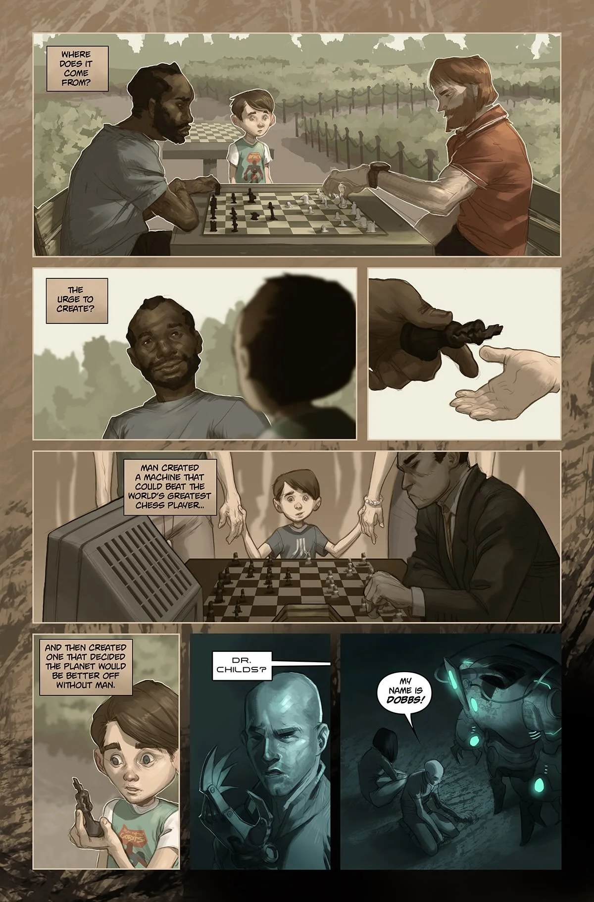 Deep Blue #4 interior art sample