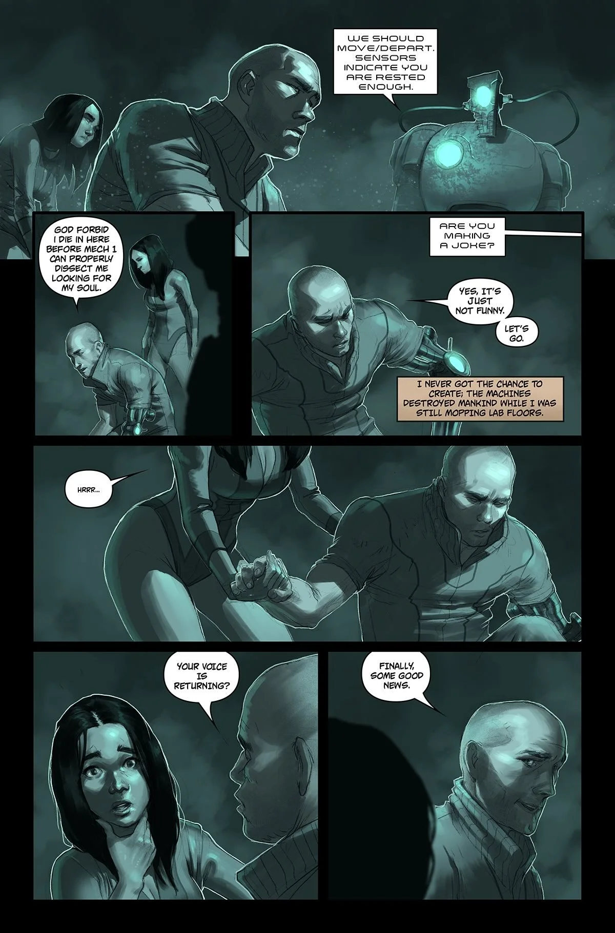 Deep Blue #4 interior art sample
