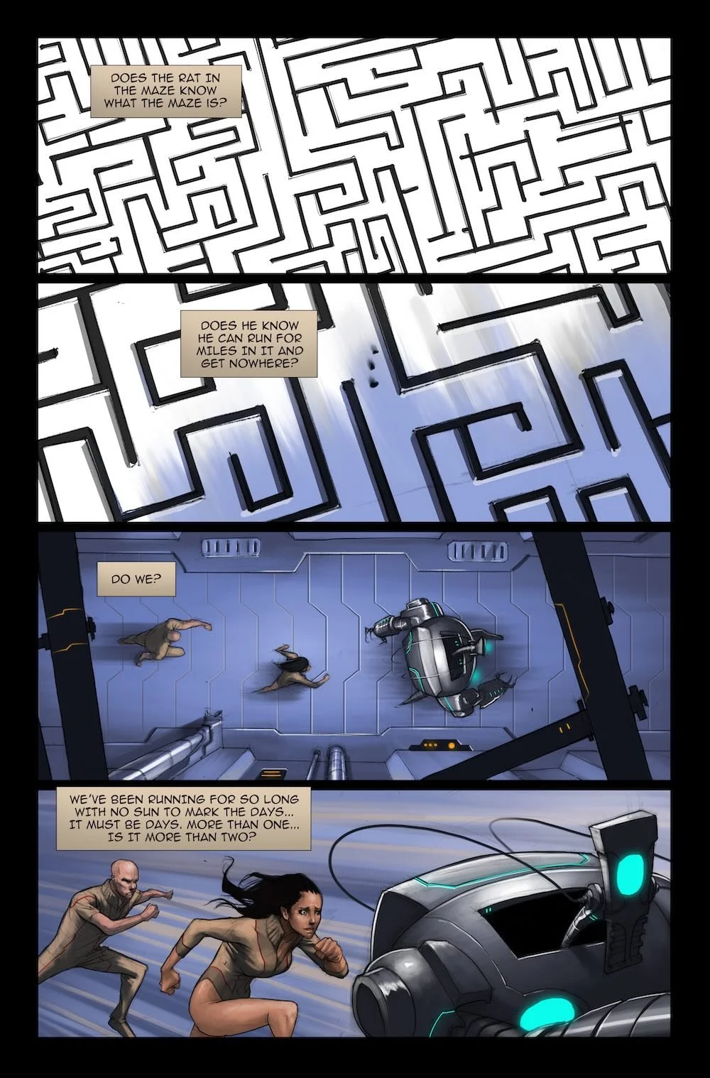 Deep Blue #3 interior comic art sample