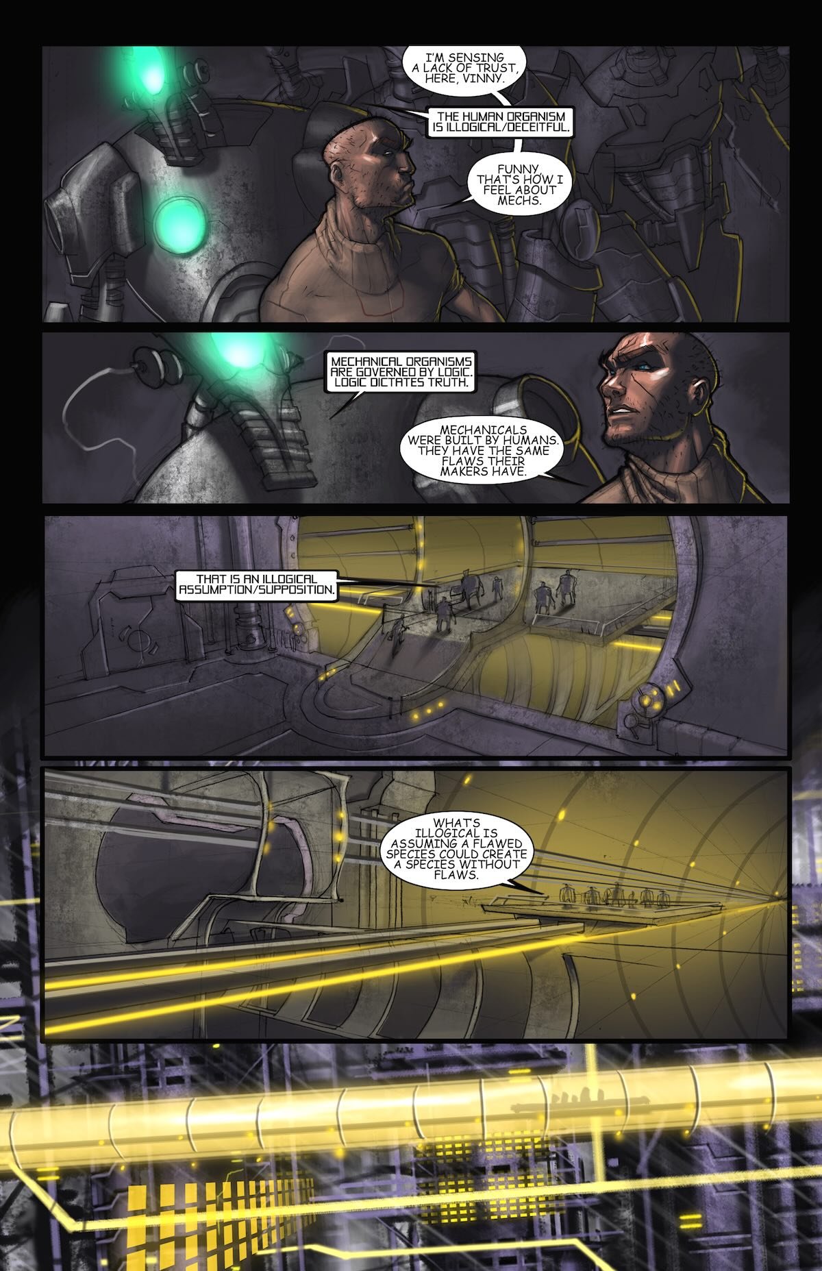 Deep Blue #2 sample interior comic page