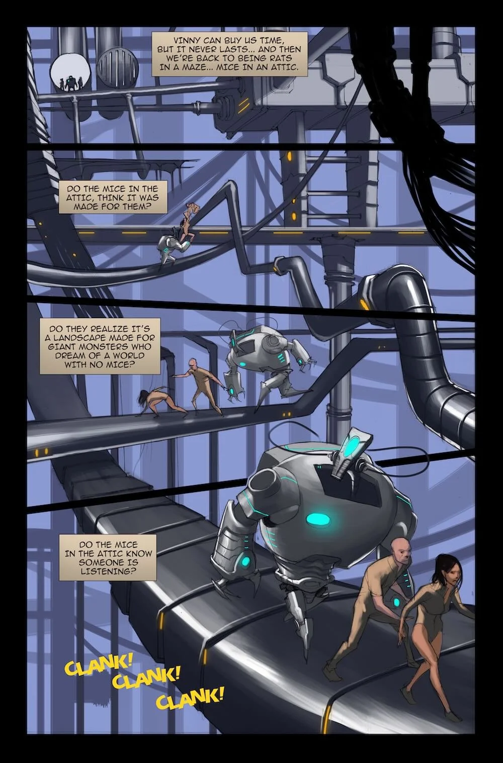 Deep Blue #3 interior comic art sample
