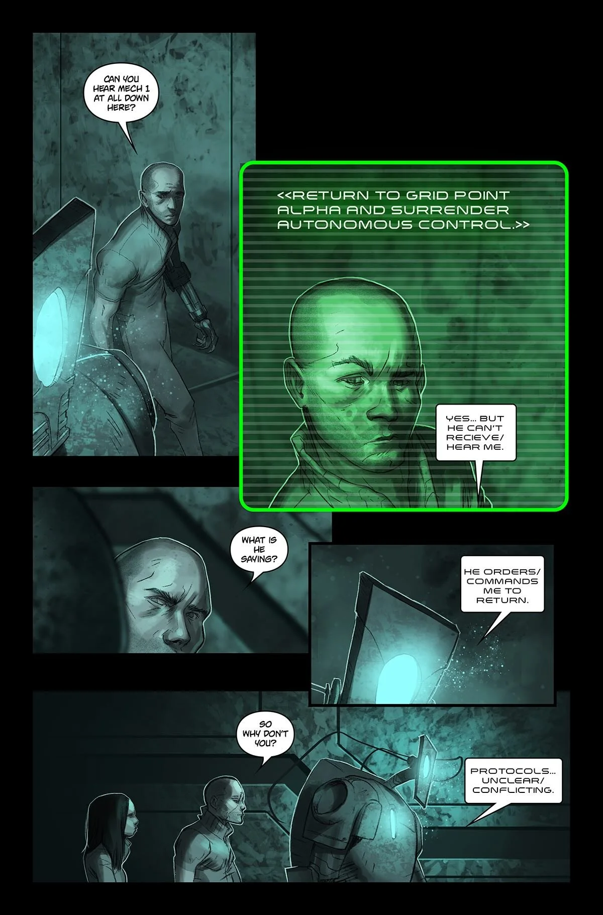 Deep Blue #4 interior art sample