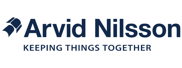 Logo av Arvid Nilsson med teksten 'Keeping Things Together'.