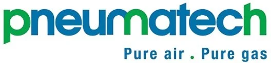 Logo for Pneumatech med teksten 'Pure air. Pure gas'